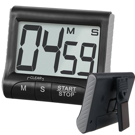 Digital Kitchen Timer Loud Alarm Clock,LCD Screen Silent/Beeping Multi-Func N3A3 